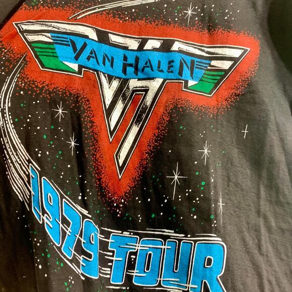 vintage 1979 VAN HALEN Tour double sided single stitch graphic tee shirt LARGE - Picture 1 of 8